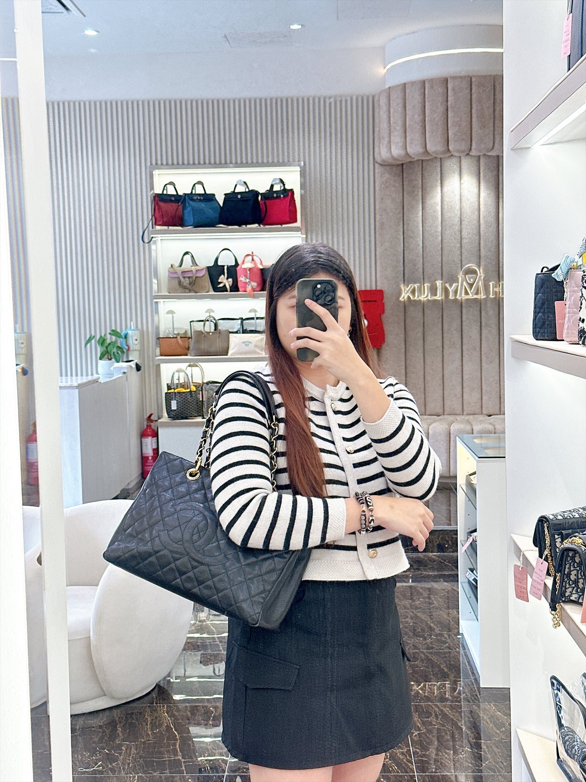 Chanel GST in Black Caviar GHW
