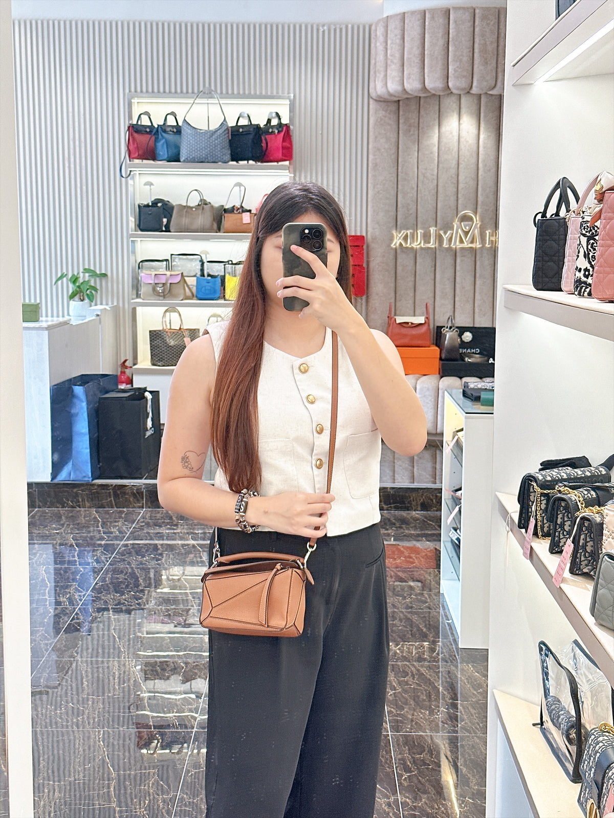 Loewe Puzzle Mini in Tan