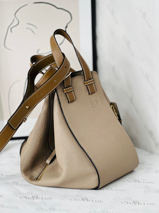 Loewe Hammock Soft Grained Calfskin in Sand