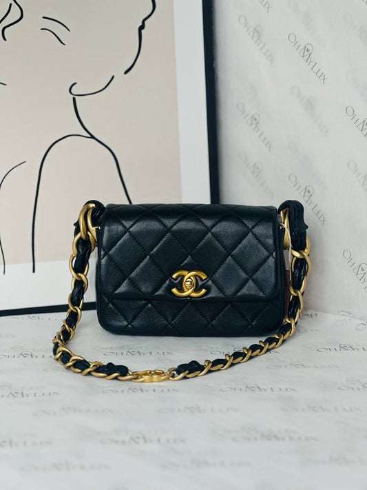 Chanel 24S Mini Square in Black GHW