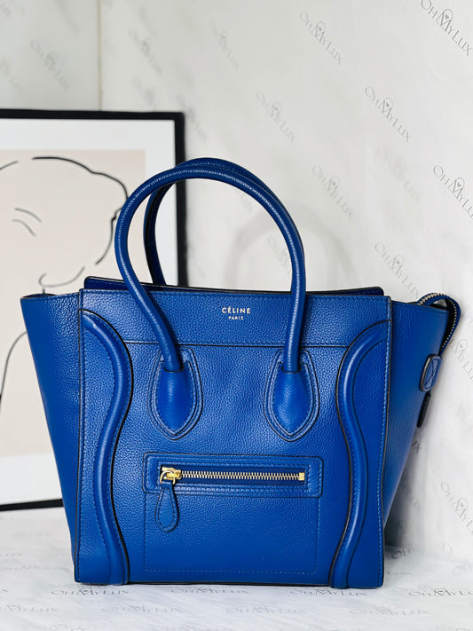 Celine Luggage Tote in Blue