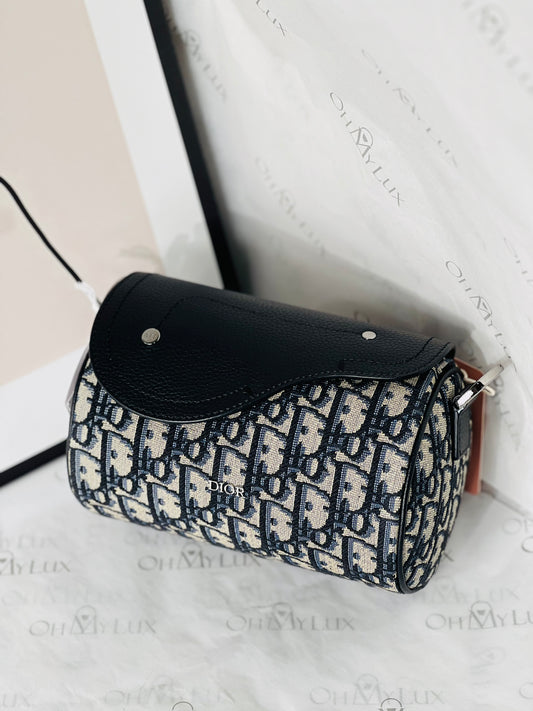 Dior Blue Oblique Jacquard Mini Roller
