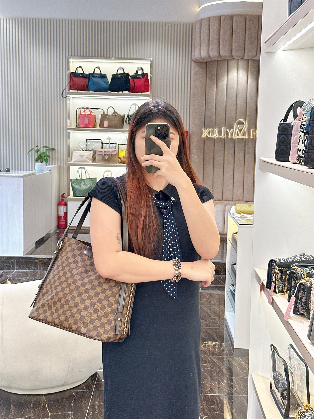 LV Damier Ebene Cabas Rivington