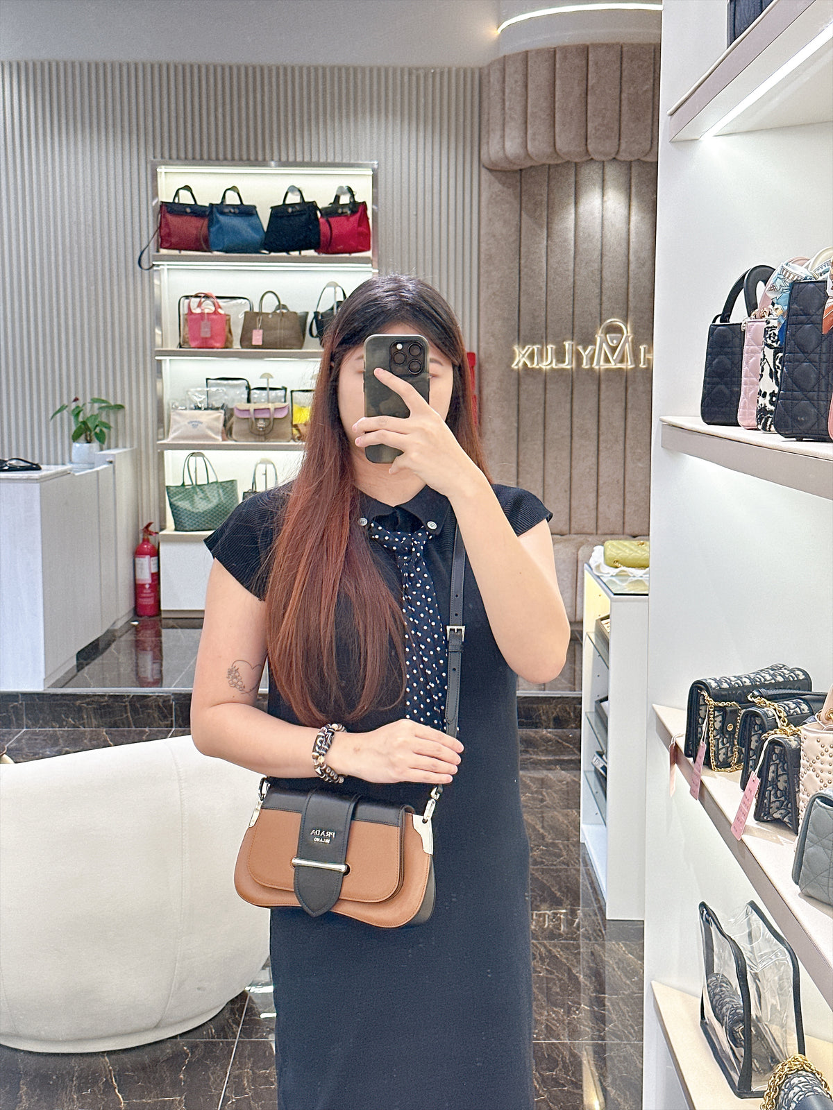 Prada Sidonie Shoulder Bag in Calfskin