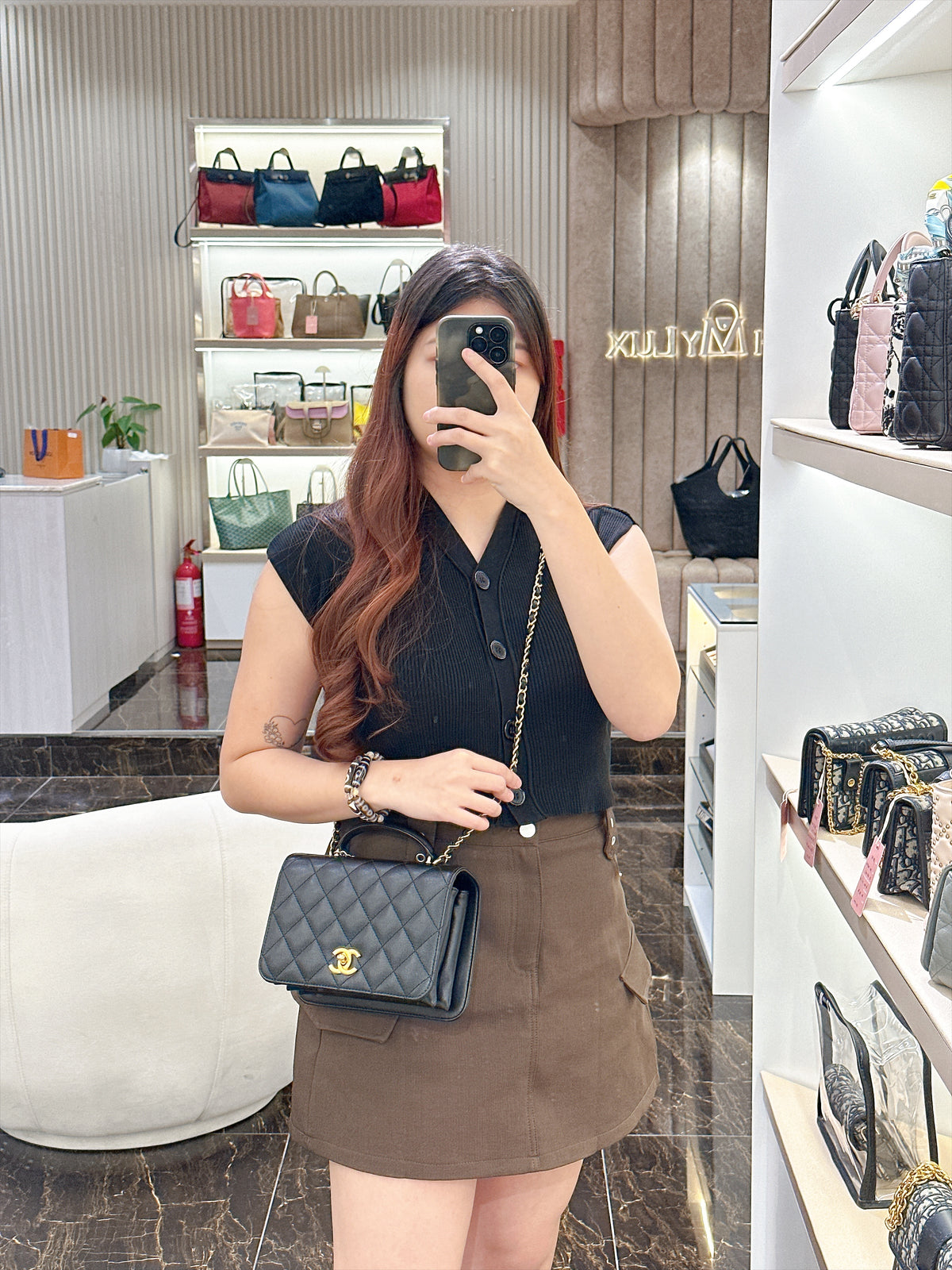 Chanel 23B Quilted Accordion Flap Bag
