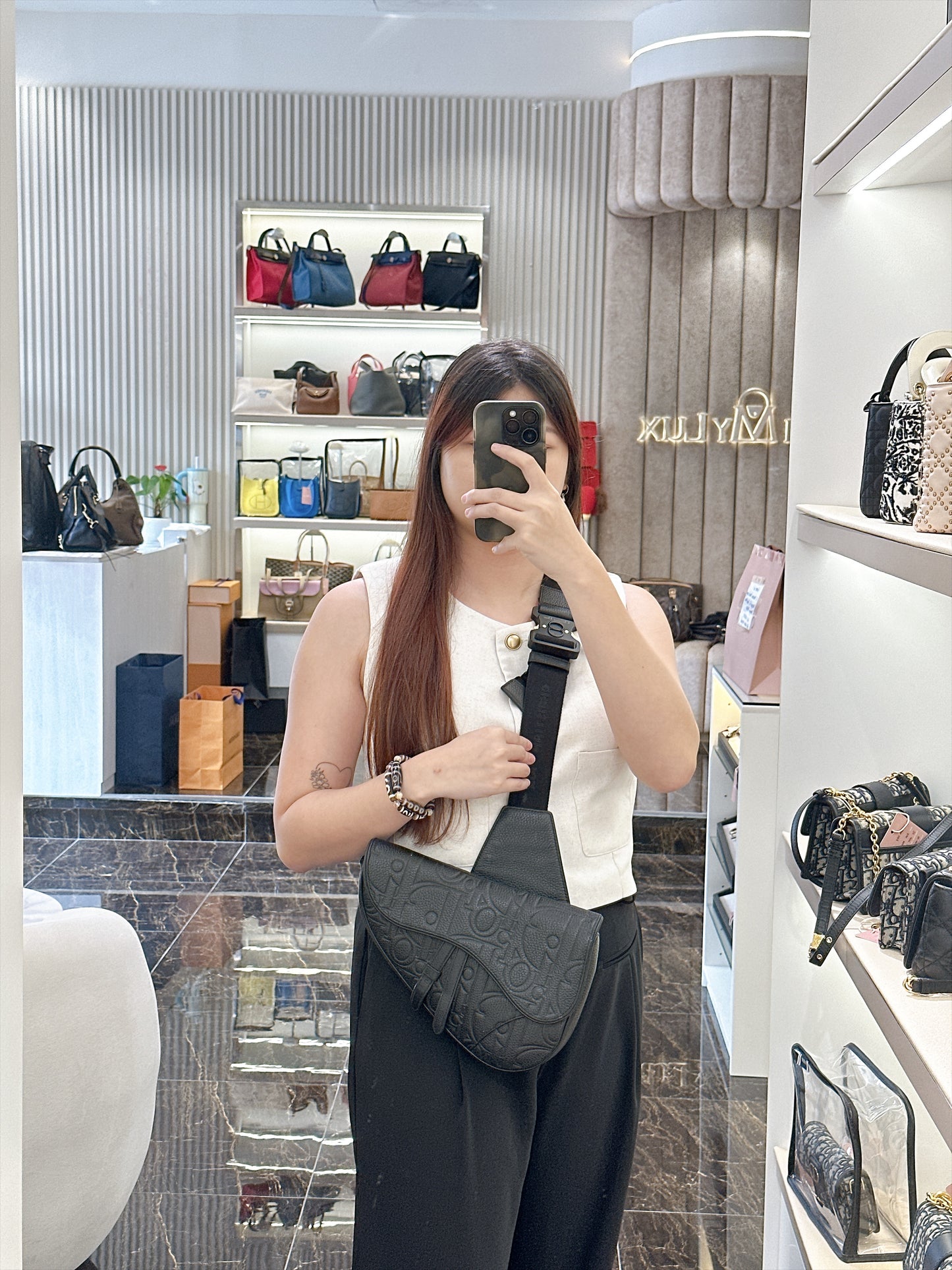 Dior Saddle Gravity Leather in Black