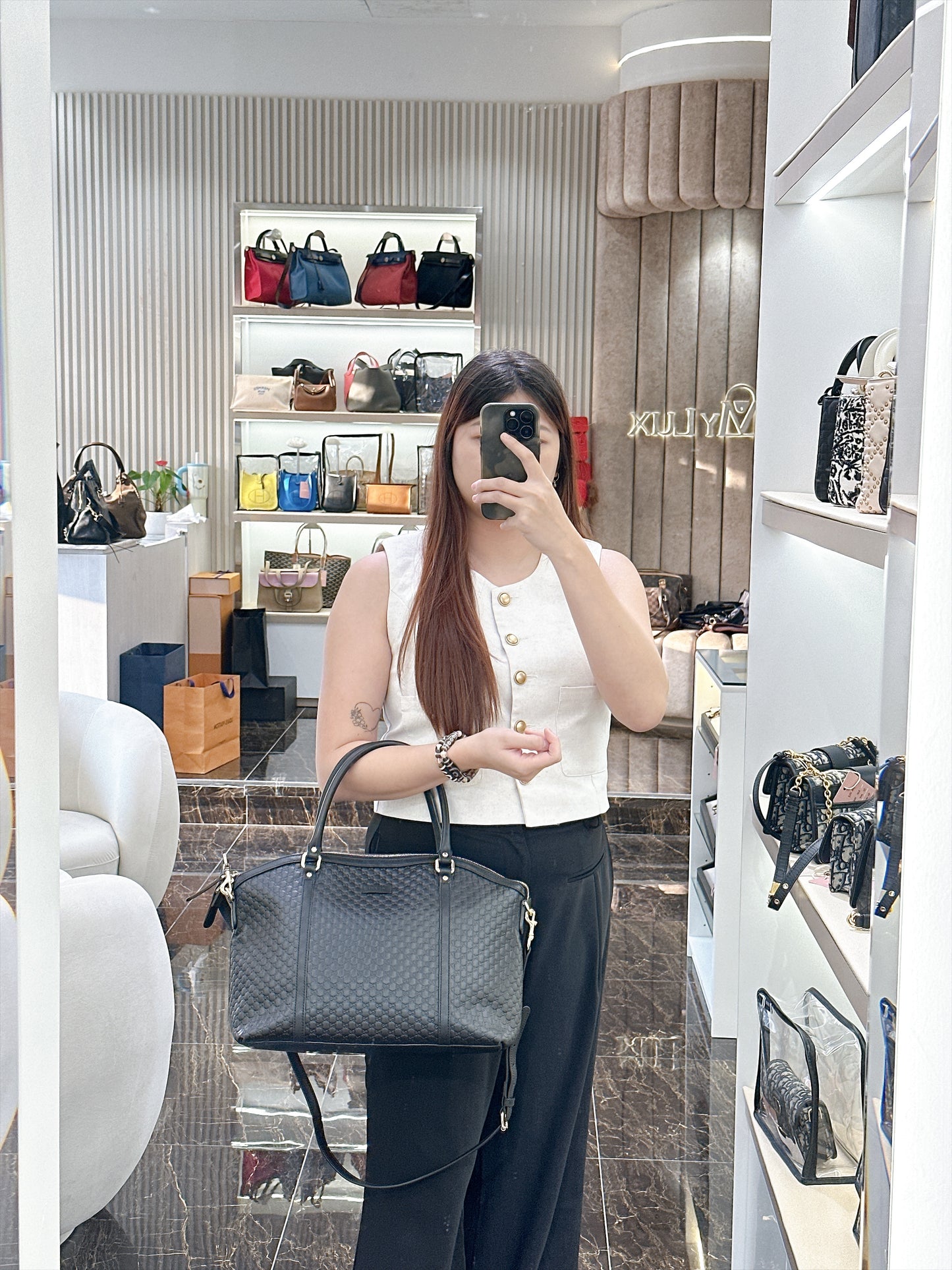 Gucci Guccisima Black Tote Bag