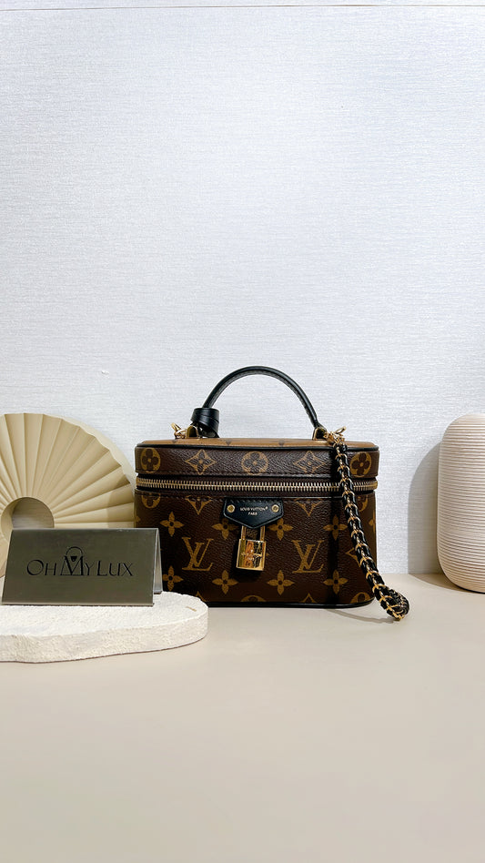 LV Monogram Reverse Vanity Chain Pouch