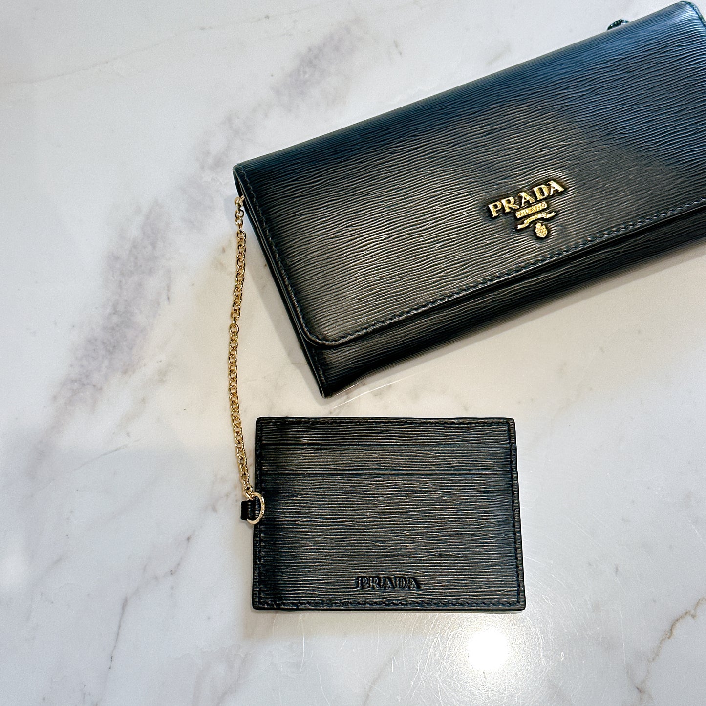 Prada Long Wallet in Black