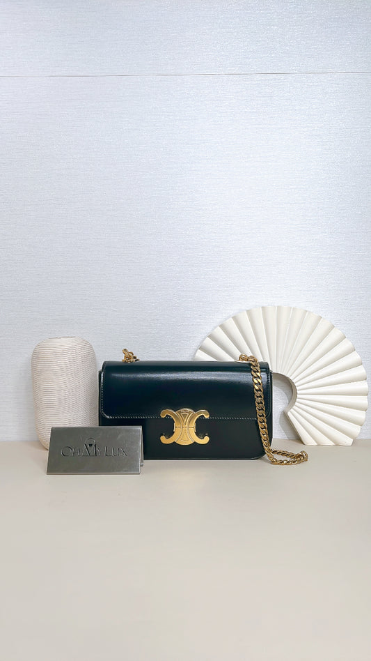 Celine Claude Chain Bag in Black GHW