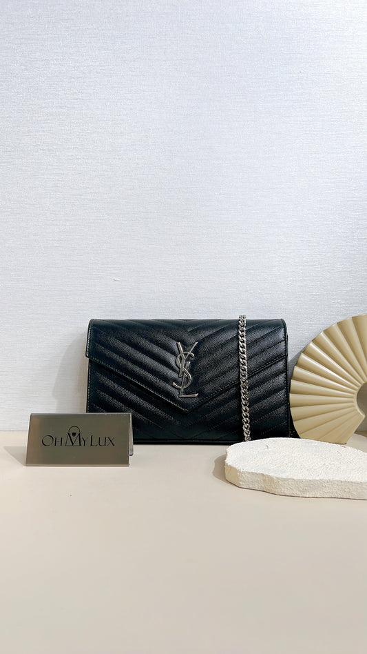 YSL Wallet On Chain In Black SHW
