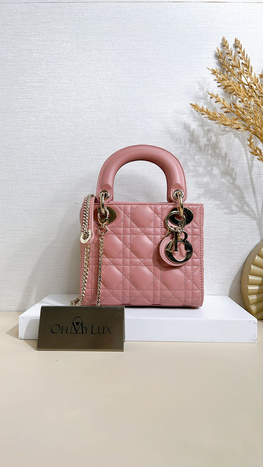 Mini Lady Dior in Pink GHW