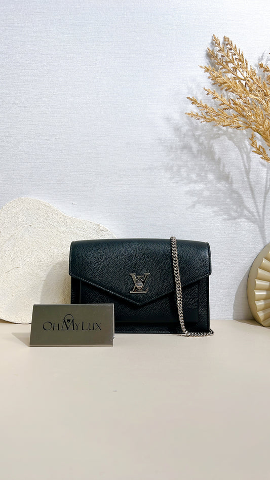 LV Mylockme Chain Pochette in Black