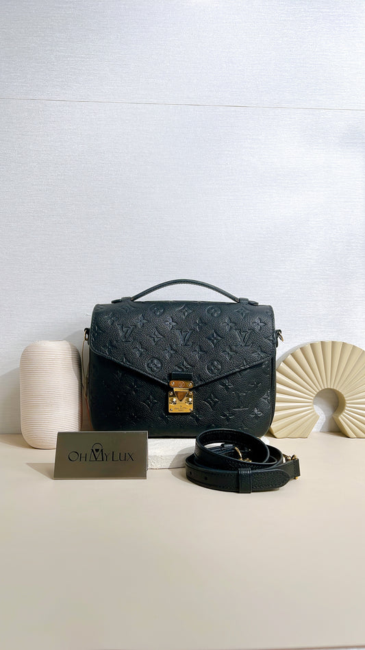 LV Pochette Metis In Black Empreinte Leather