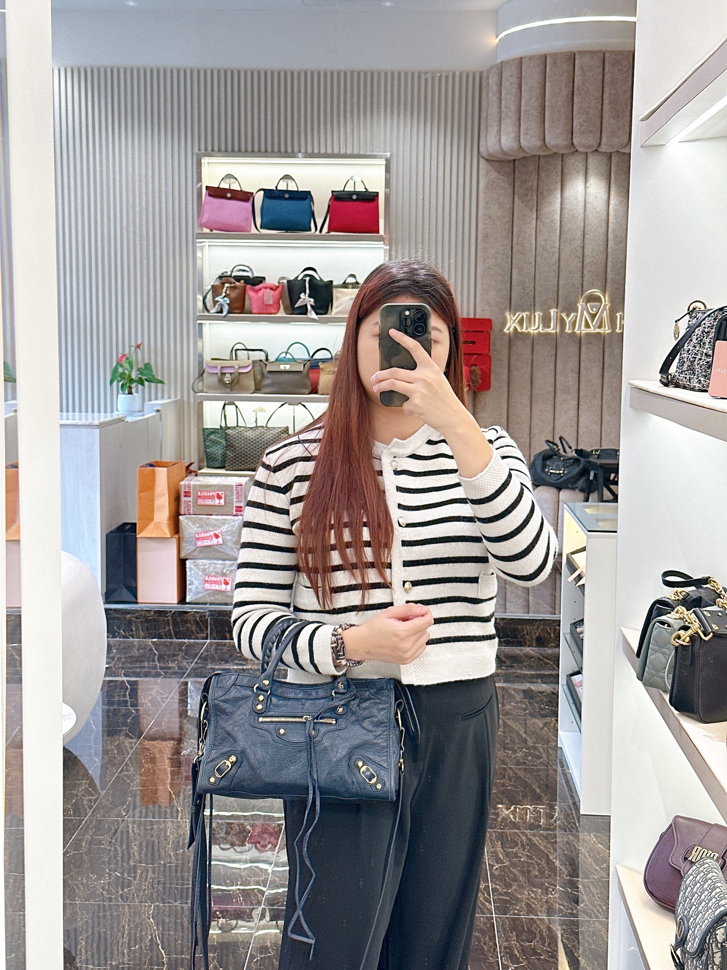 Balenciaga City Small in Blue