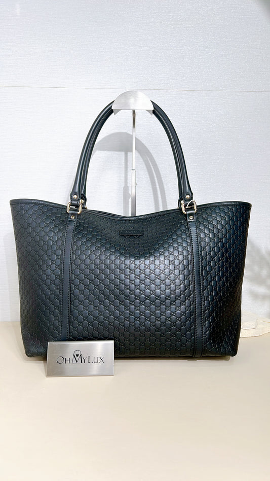 Gucci Micro Guccisima Tote in Black