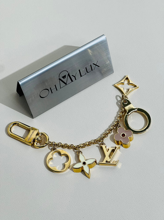 LV Fleur de Monogram Bag Charm Chain