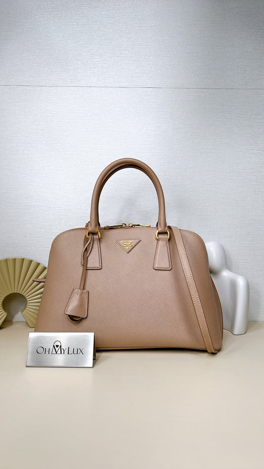 Prada Saffiano Lux Promenade Bag in Pink