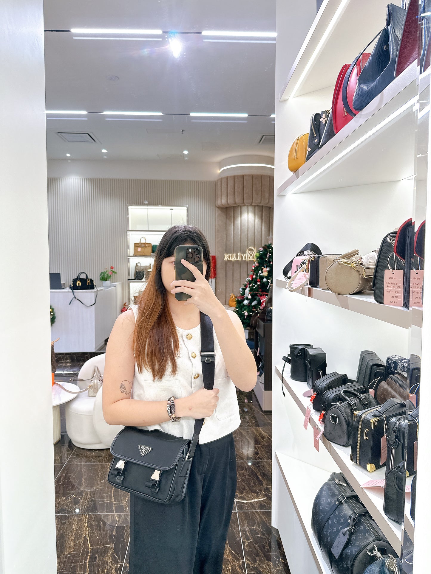 Prada Renylon and Saffiano Shoulder bag