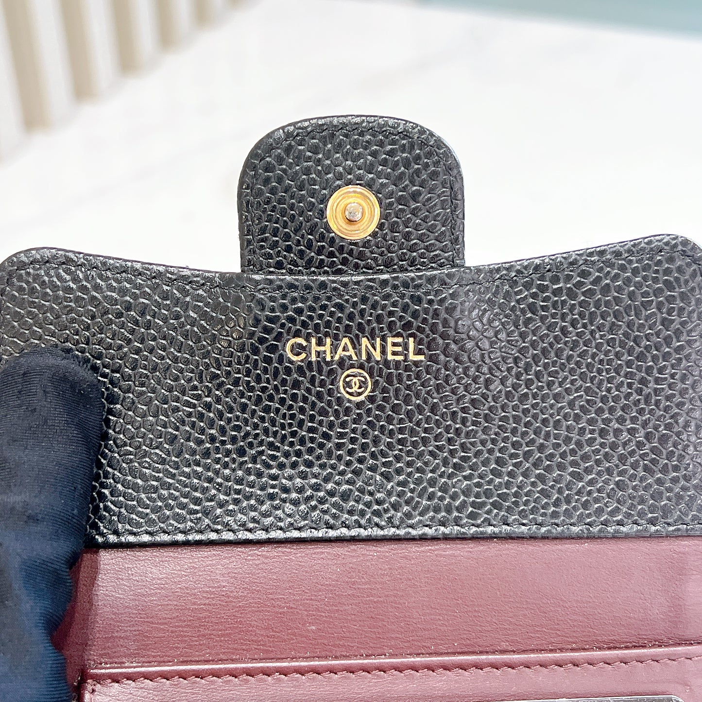 Chanel Classic Trifold Wallet in Black GHW