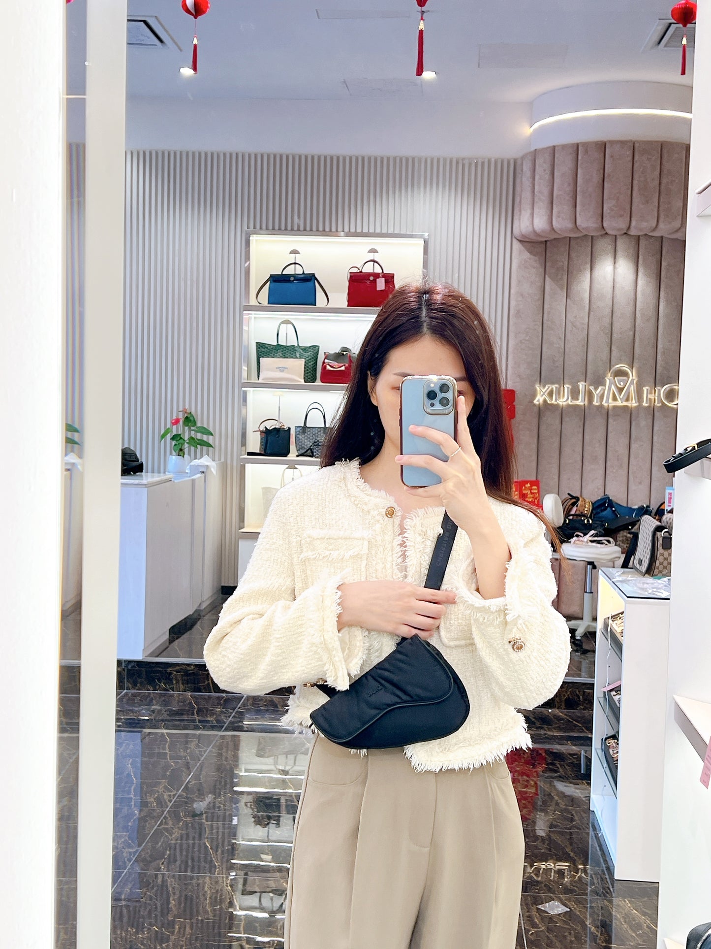 Dior Nylon Saddle Belt Bag in Black