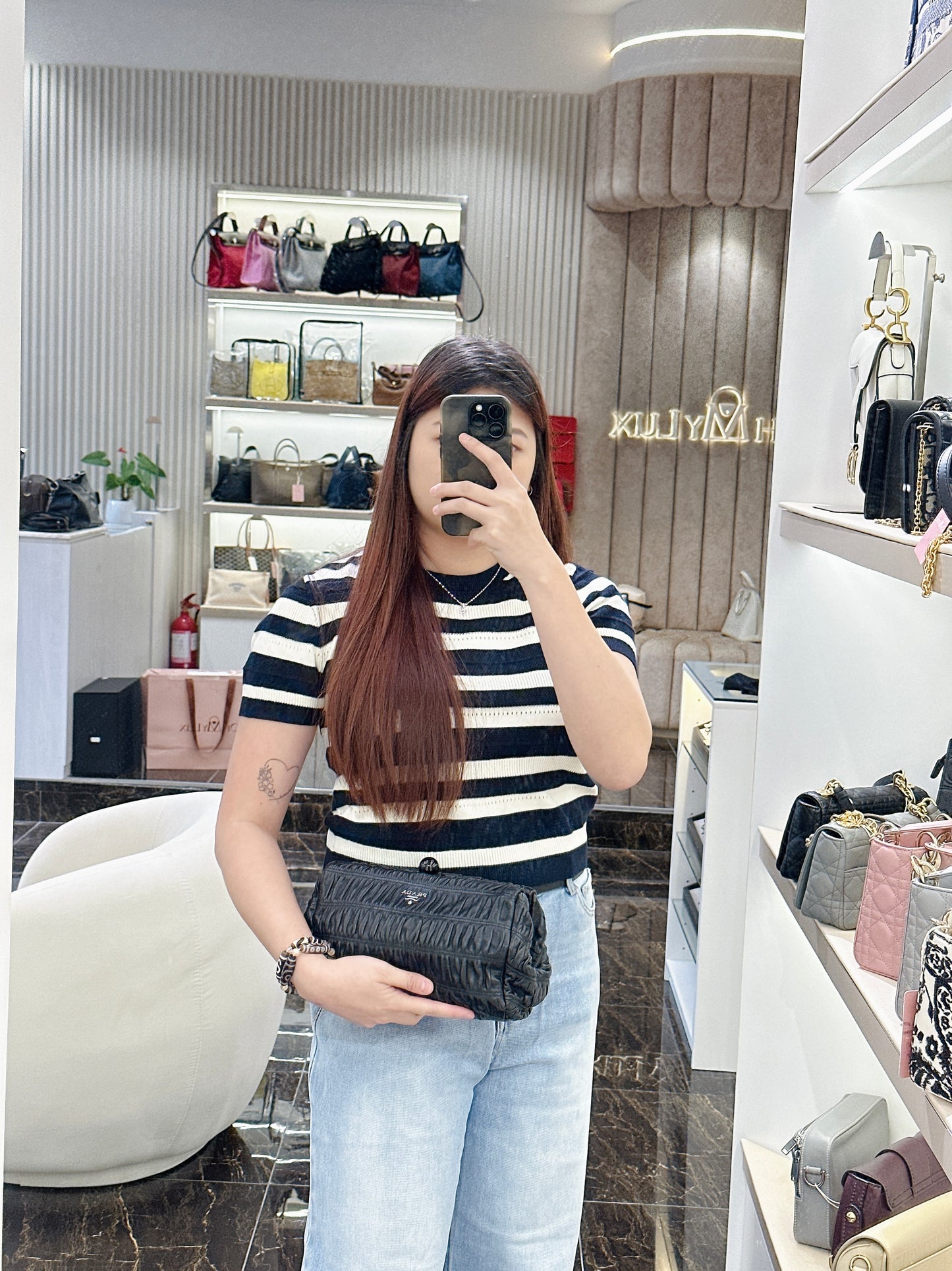 Prada Nappa Gaufre Clutch