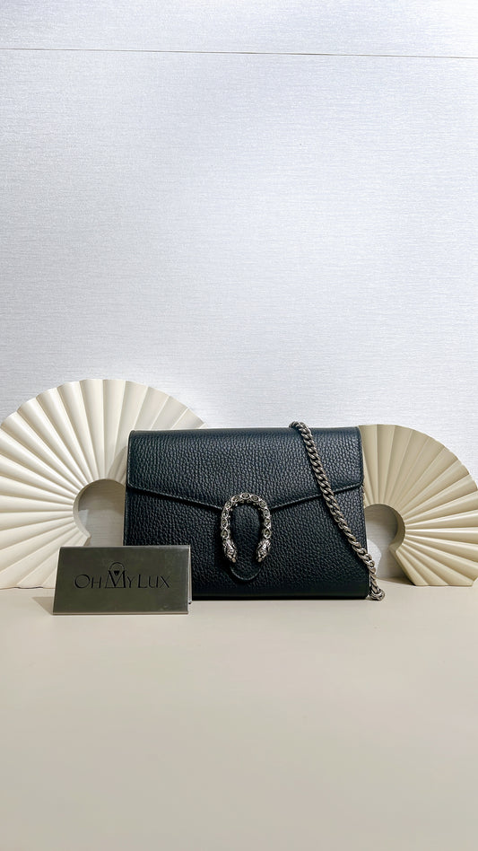 Gucci Dionysus Wallet On Chain in Black