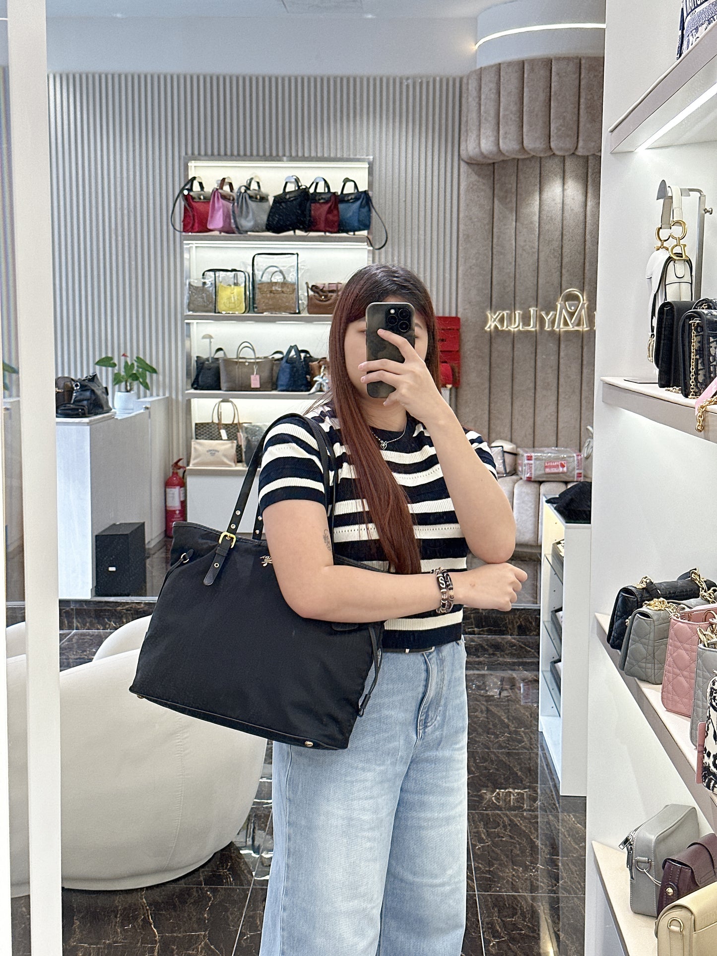 Prada Black Nylon Tote