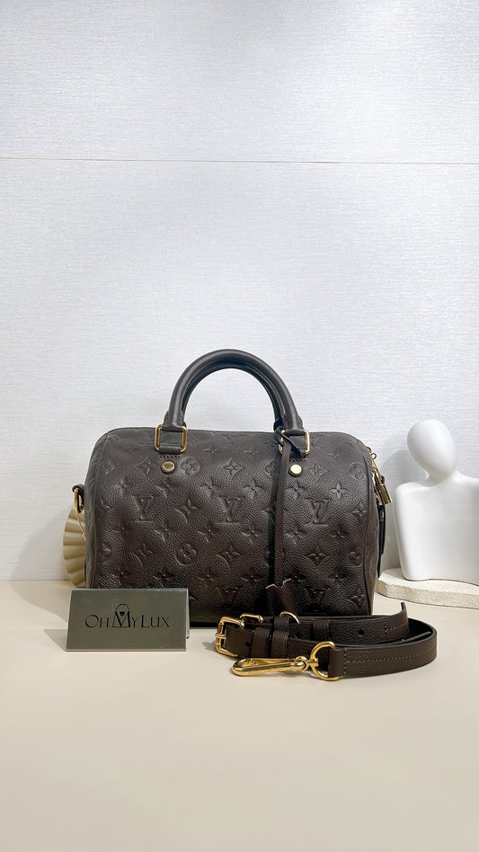 LV Speedy 25 Bandouliere in Brown Empreinte Leather
