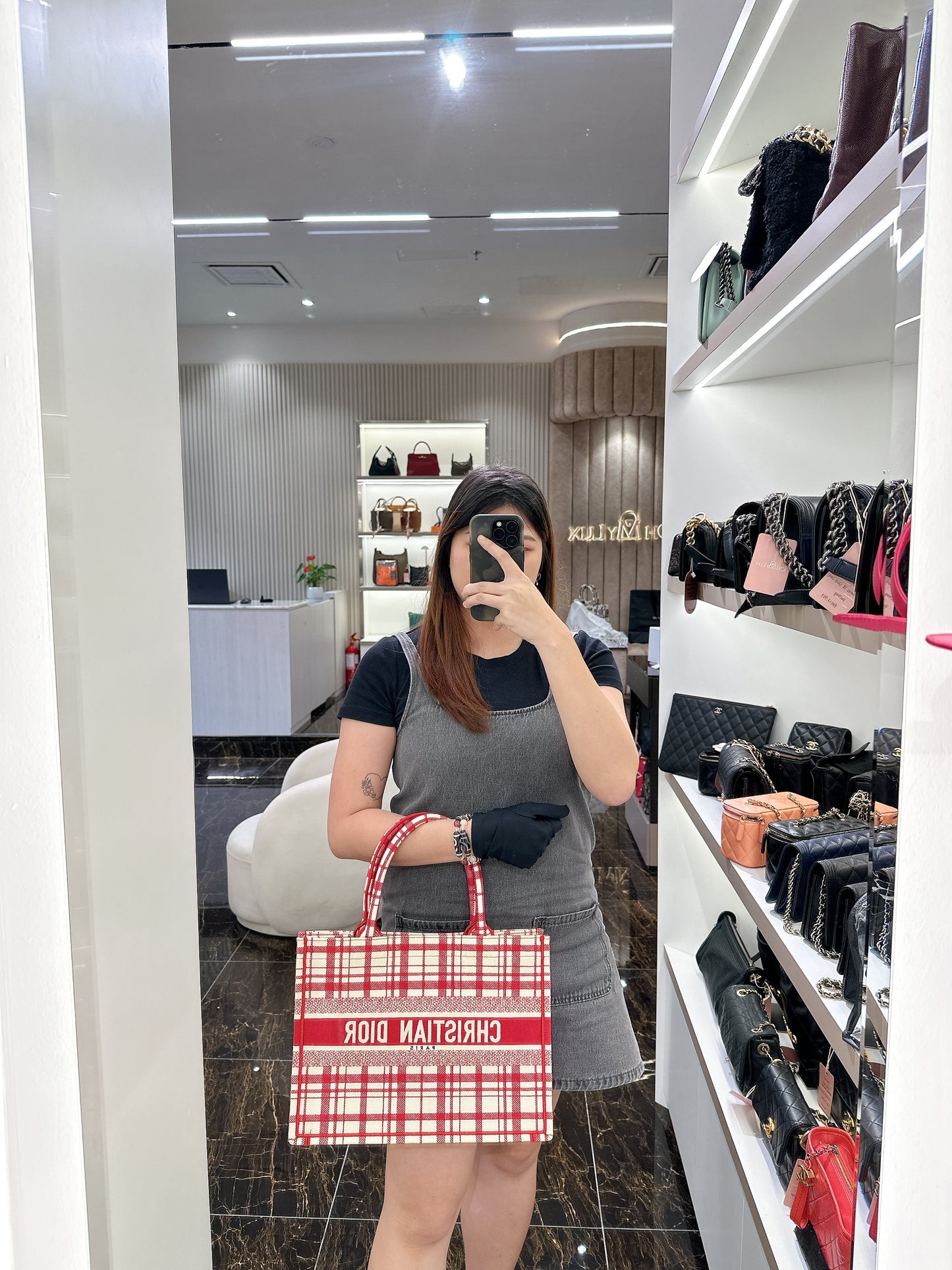 Dior Medium Check 'n' Dior Book Tote