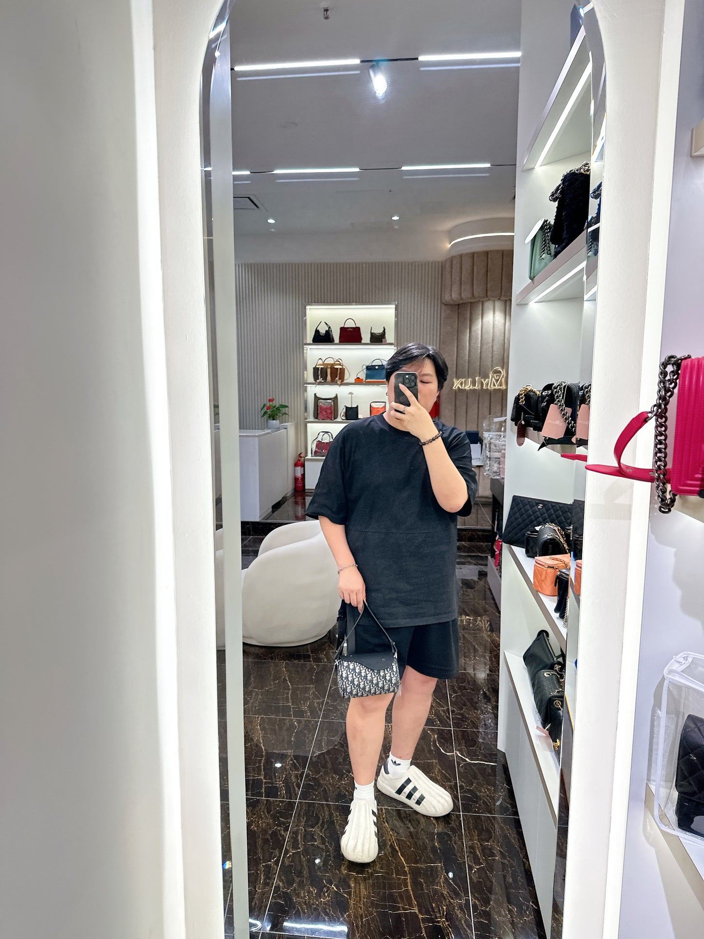 Dior Blue Oblique Jacquard Mini Roller
