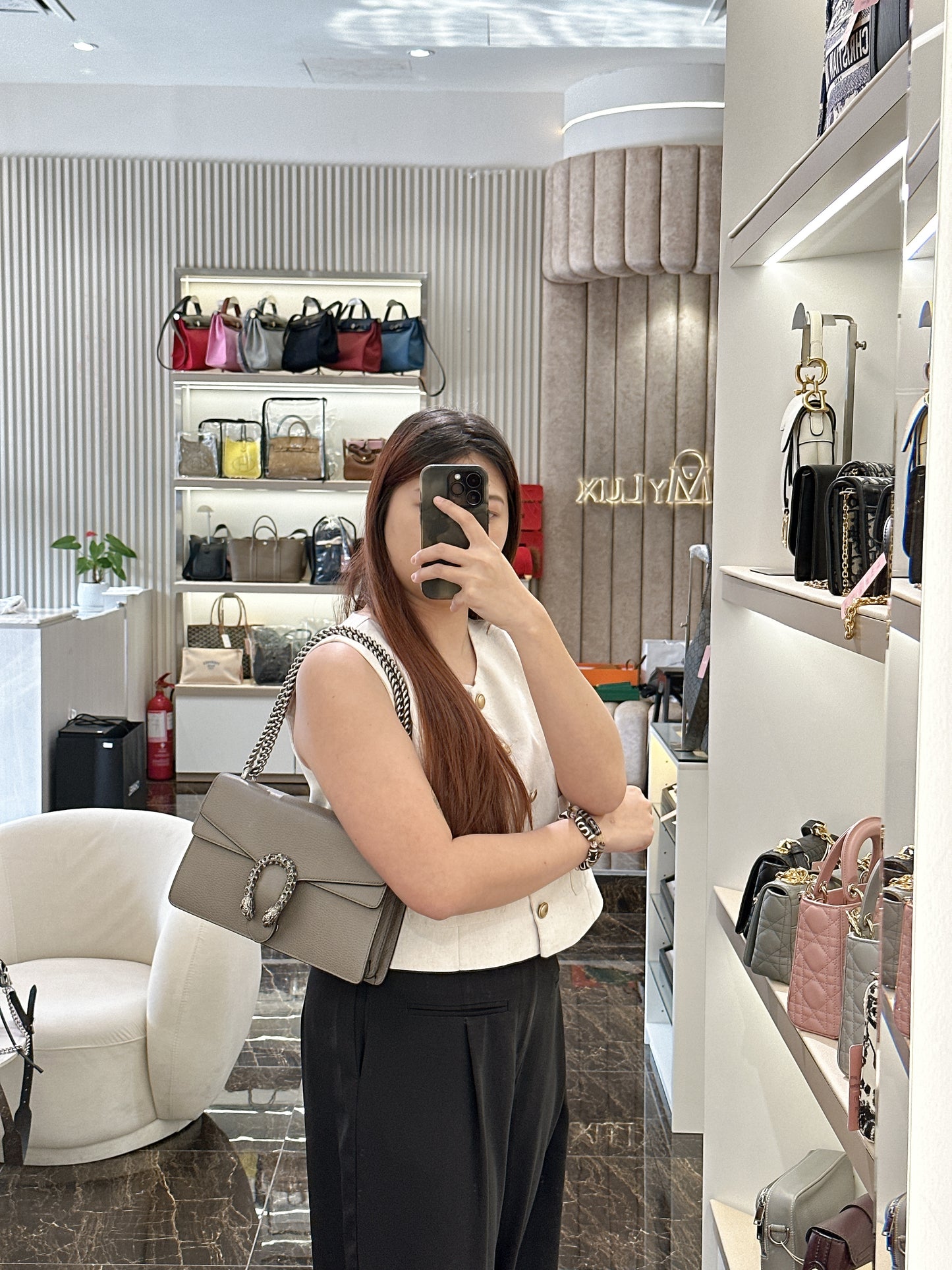 Gucci Medium Dionysus in Grey
