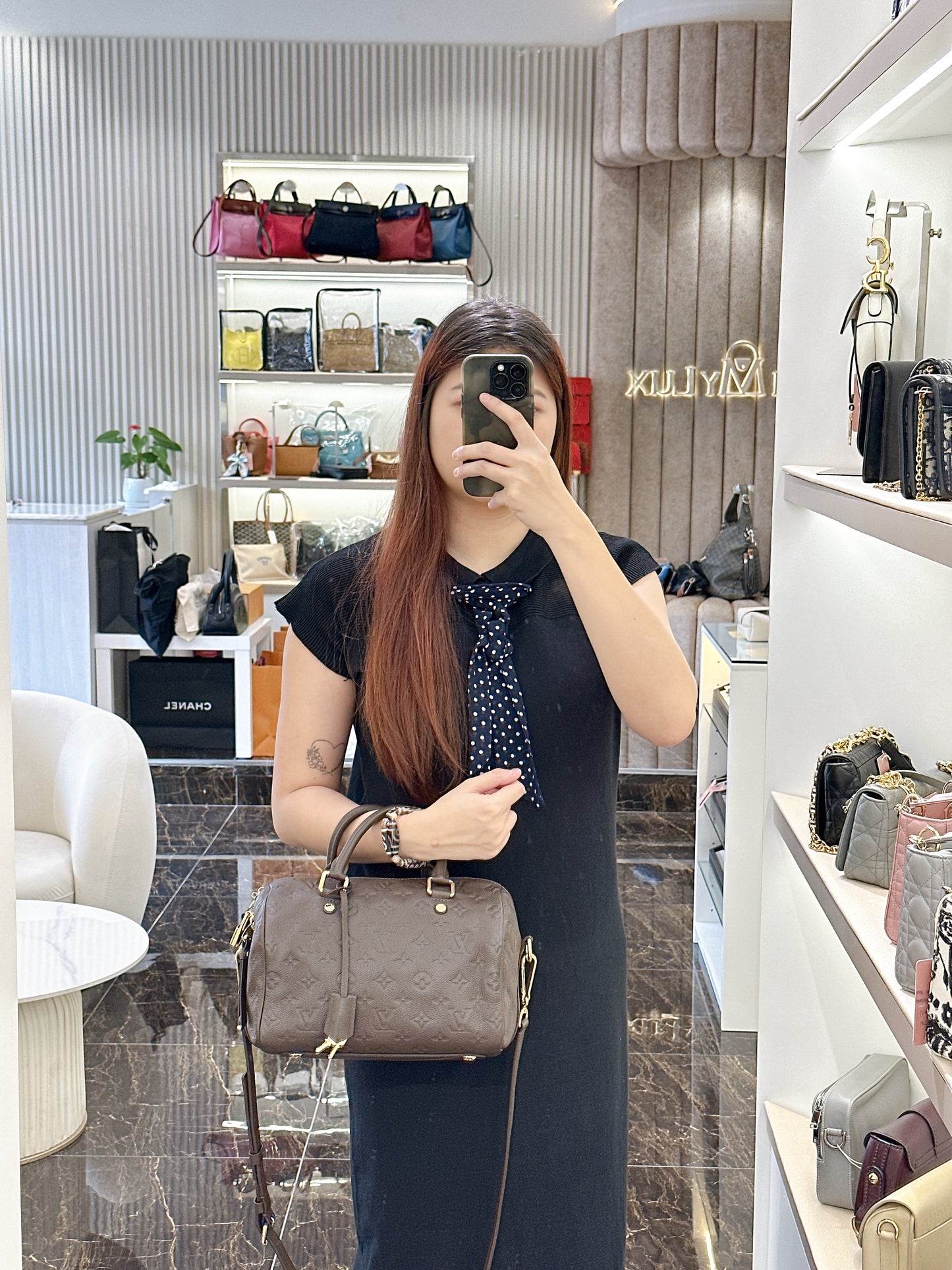 LV Speedy 25 Bandouliere in Brown Empreinte Leather