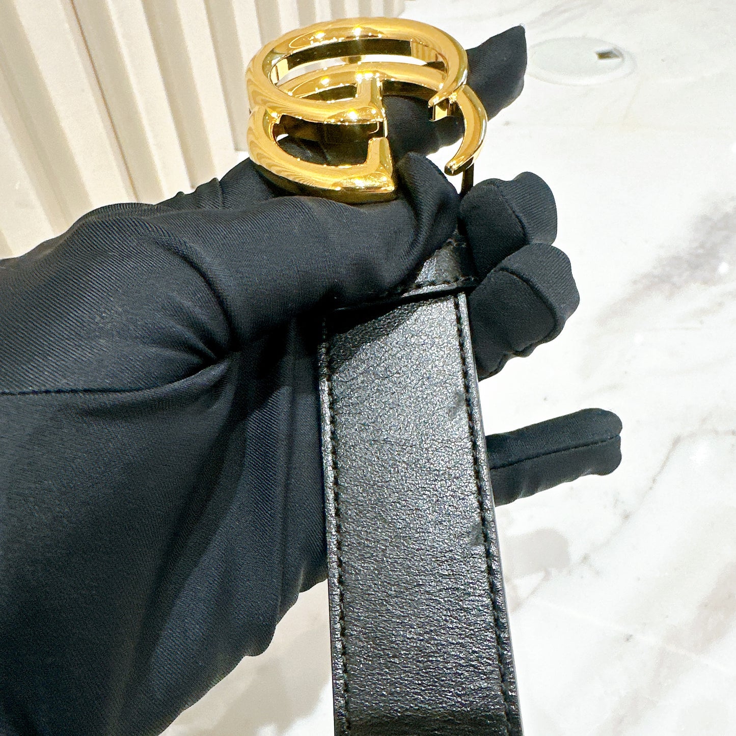 Gucci Marmont Belt in GHW