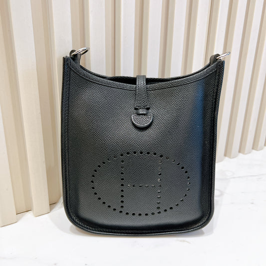 Hermes Mini Evelyne Epsom Noir PHW