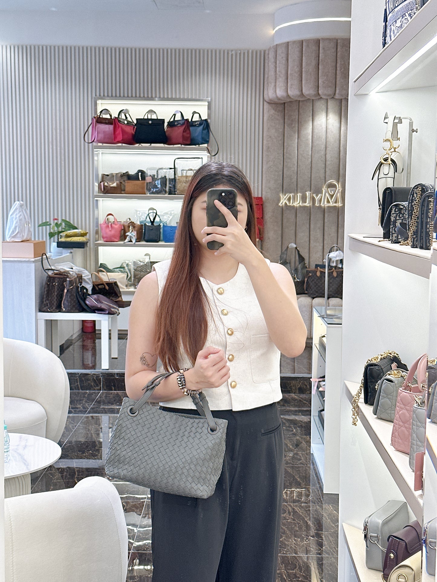 Bottega Garda Small in Grey