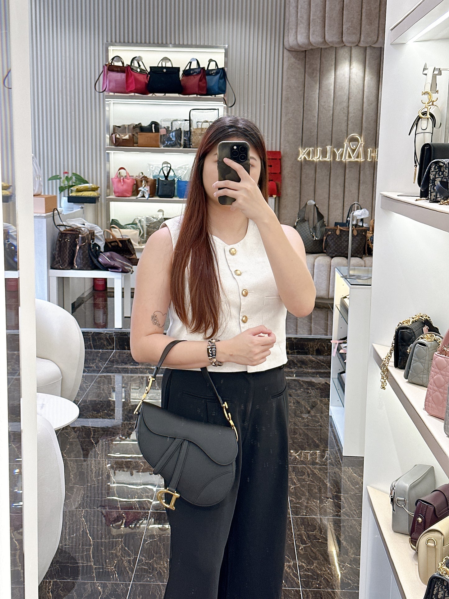 Dior Saddle Medium in Black