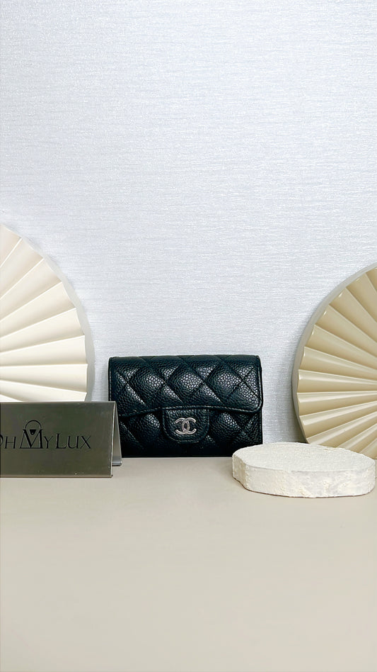 Chanel Classic Card Holder in Black Caviar