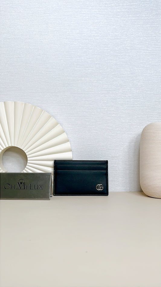 Gucci Marmont Card Case in Black SHW