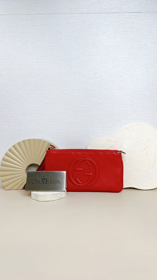 Gucci Soho Purse in Red Calfskin