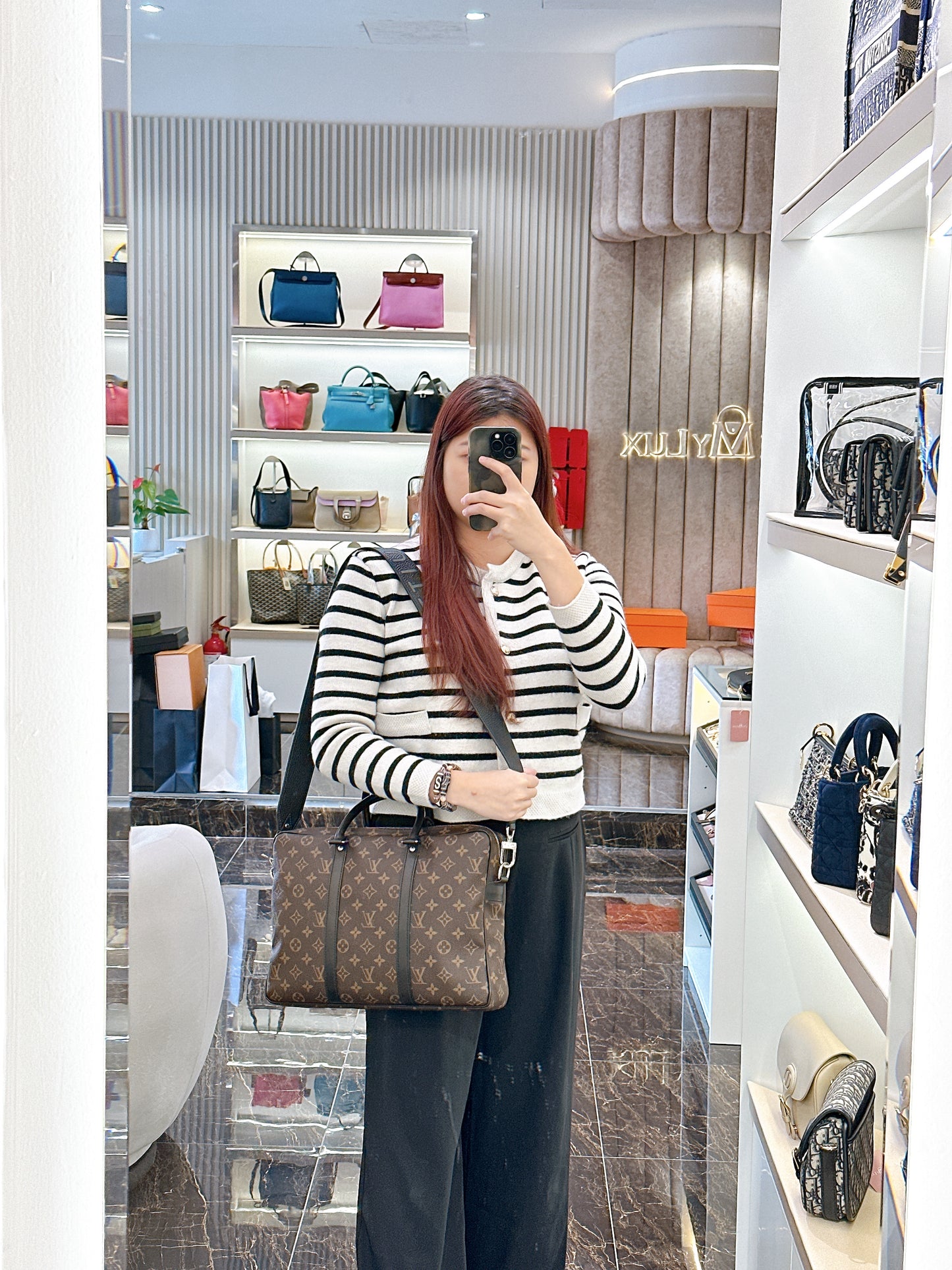 LV Monogram Maccasar Porte Documents