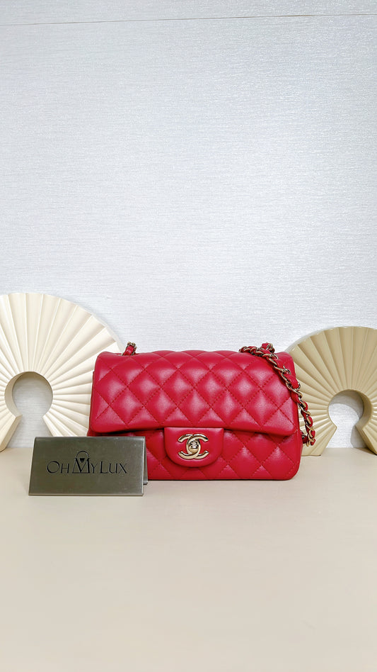 Chanel Mini Rectangular in Red