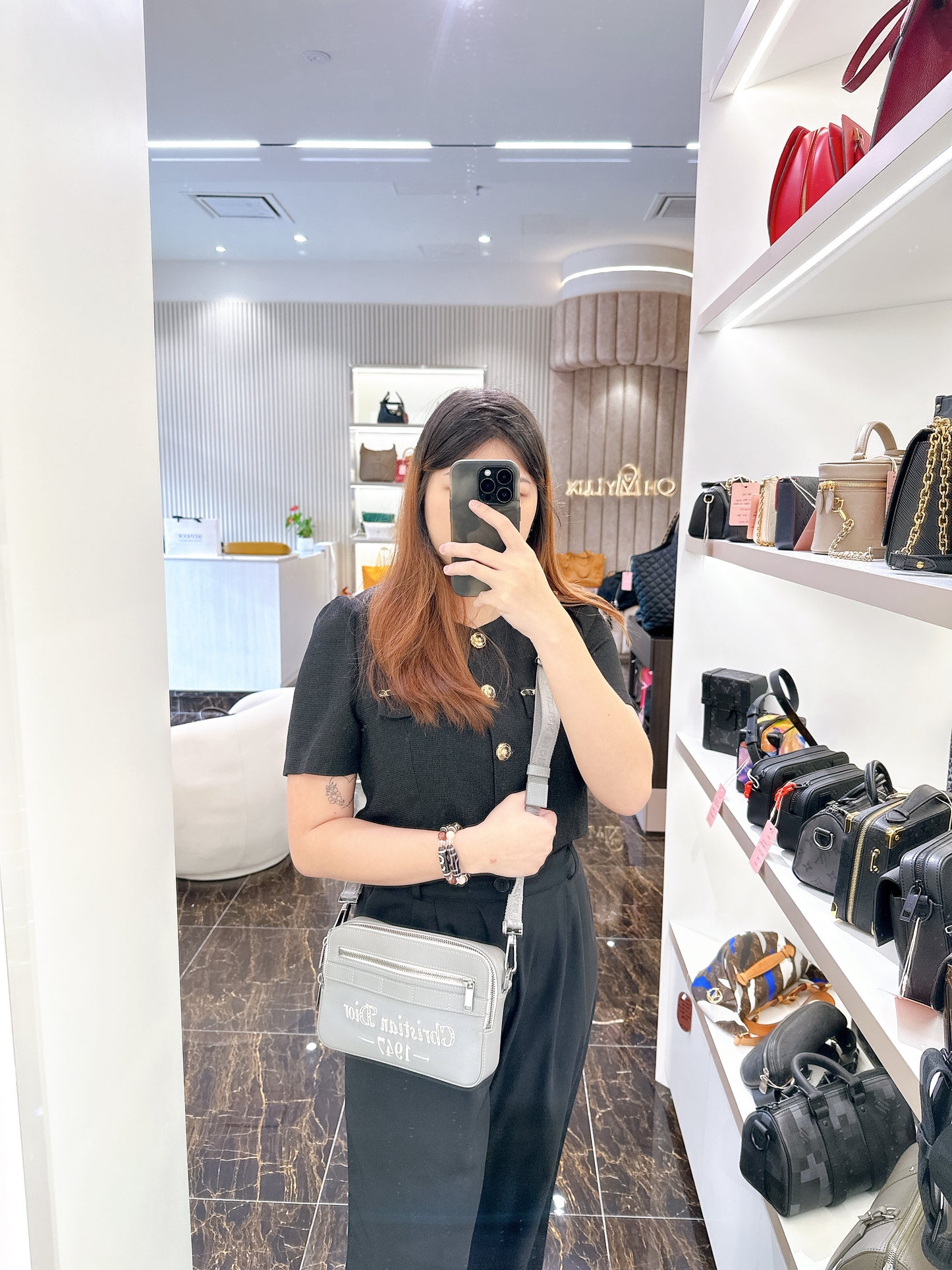 Dior Safari 1947 Messenger Bag in Grey