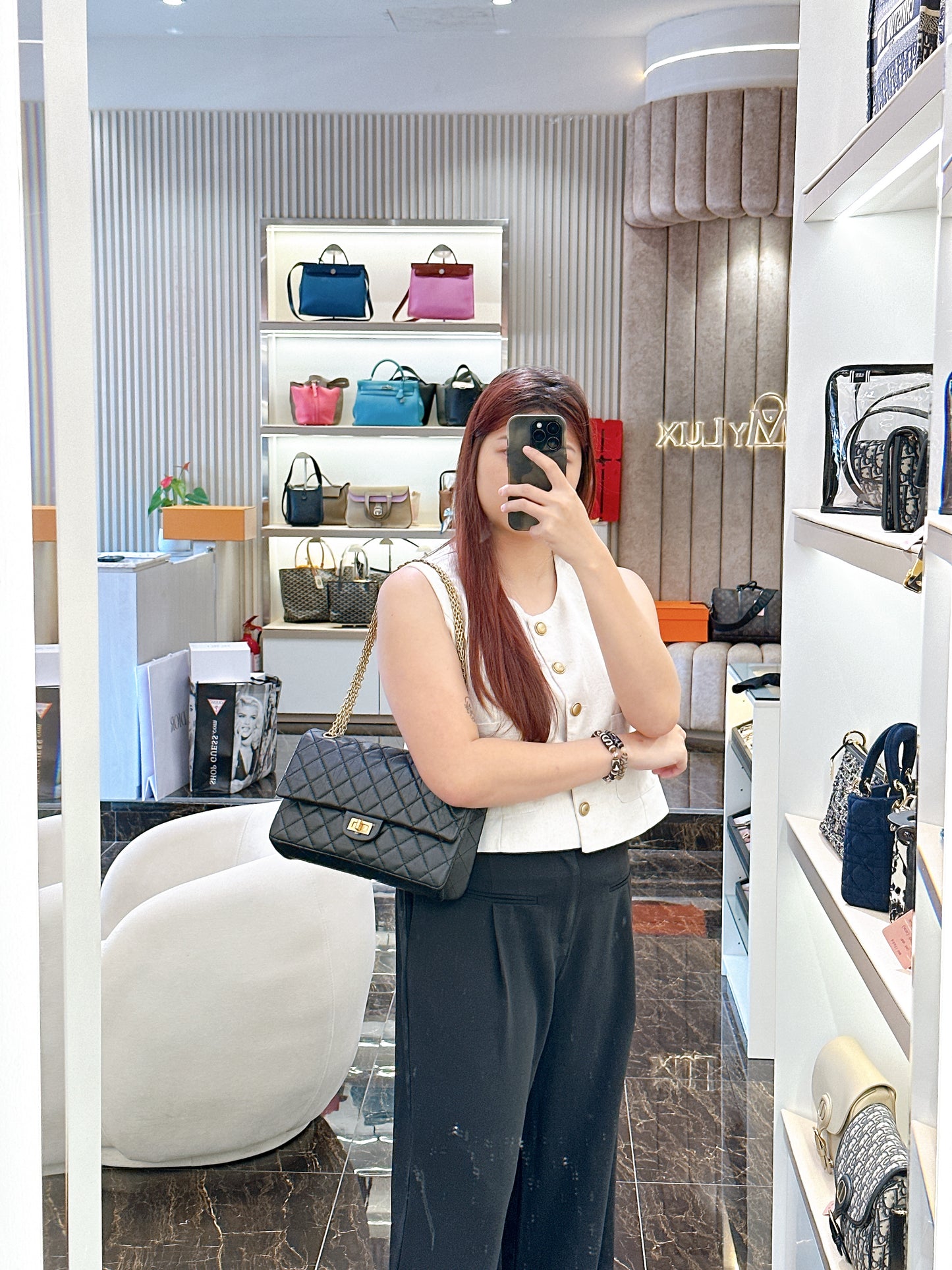 Chanel 2.55 Medium in Black