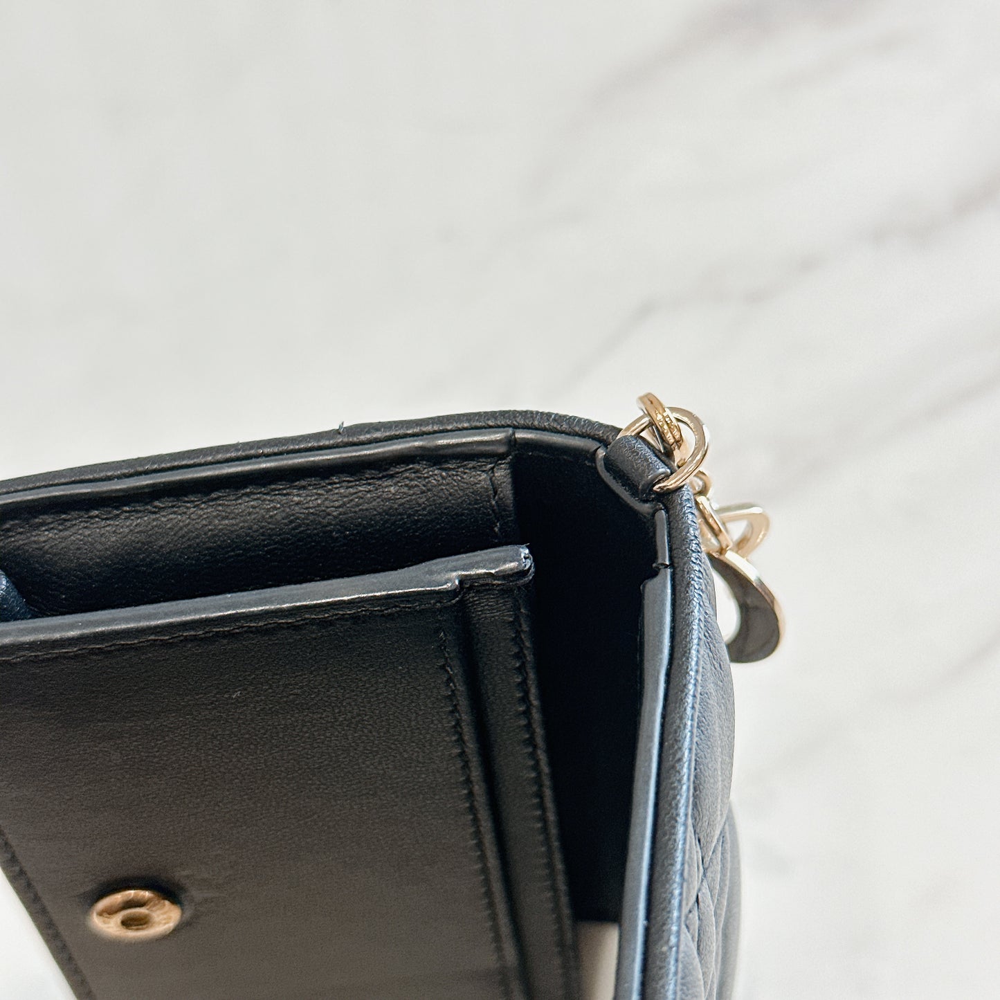 Lady Dior Wallet in Black