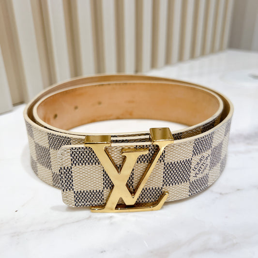 LV Damier Azur Initiales Belt