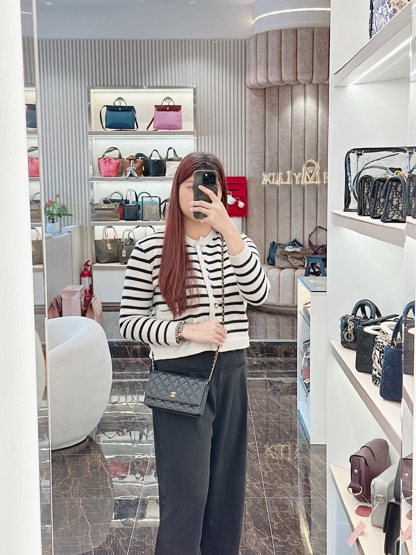 Chanel Classic CC Turnlock WOC Black in GHW