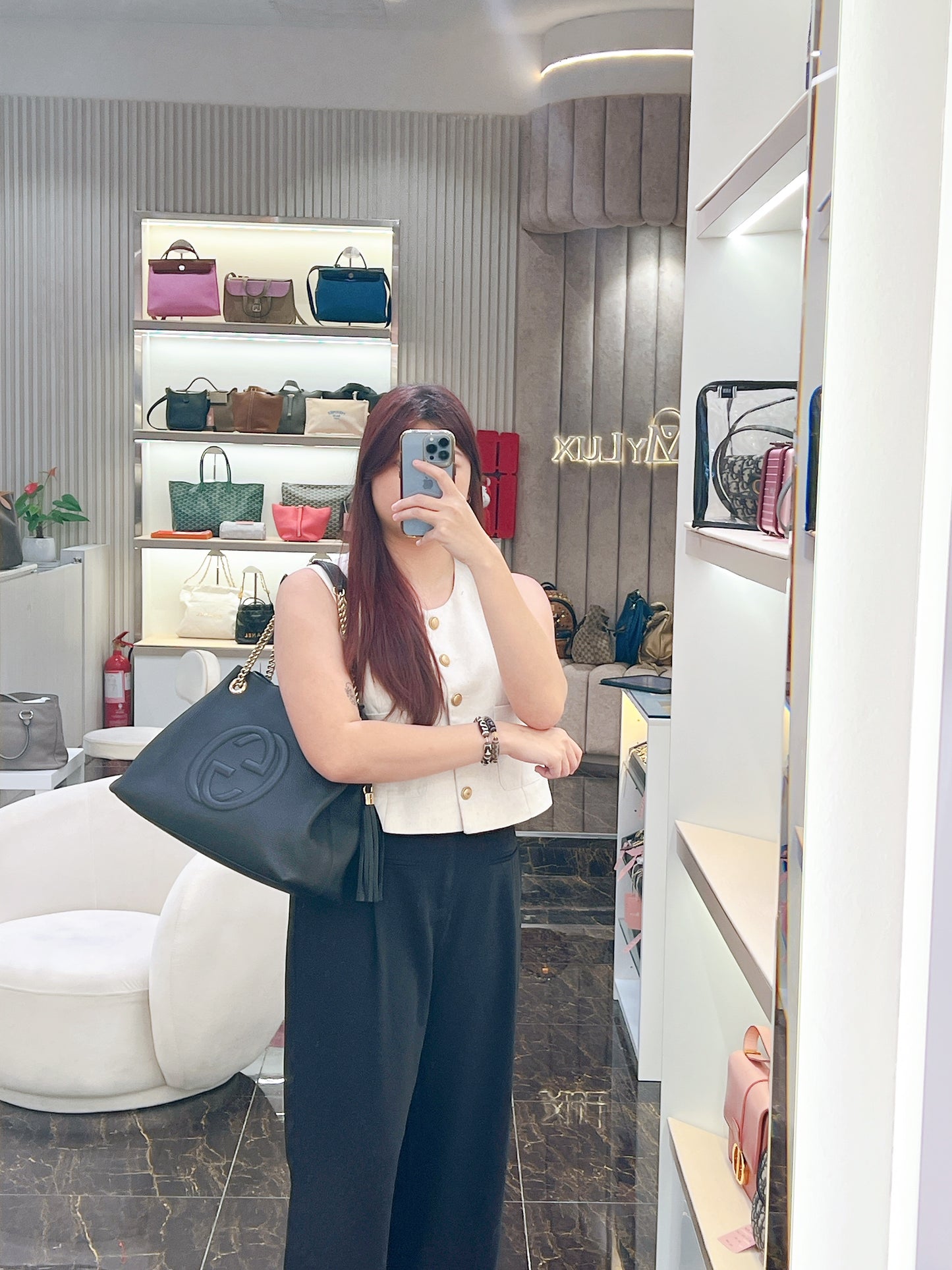 Gucci Soho Black Leather Handbag