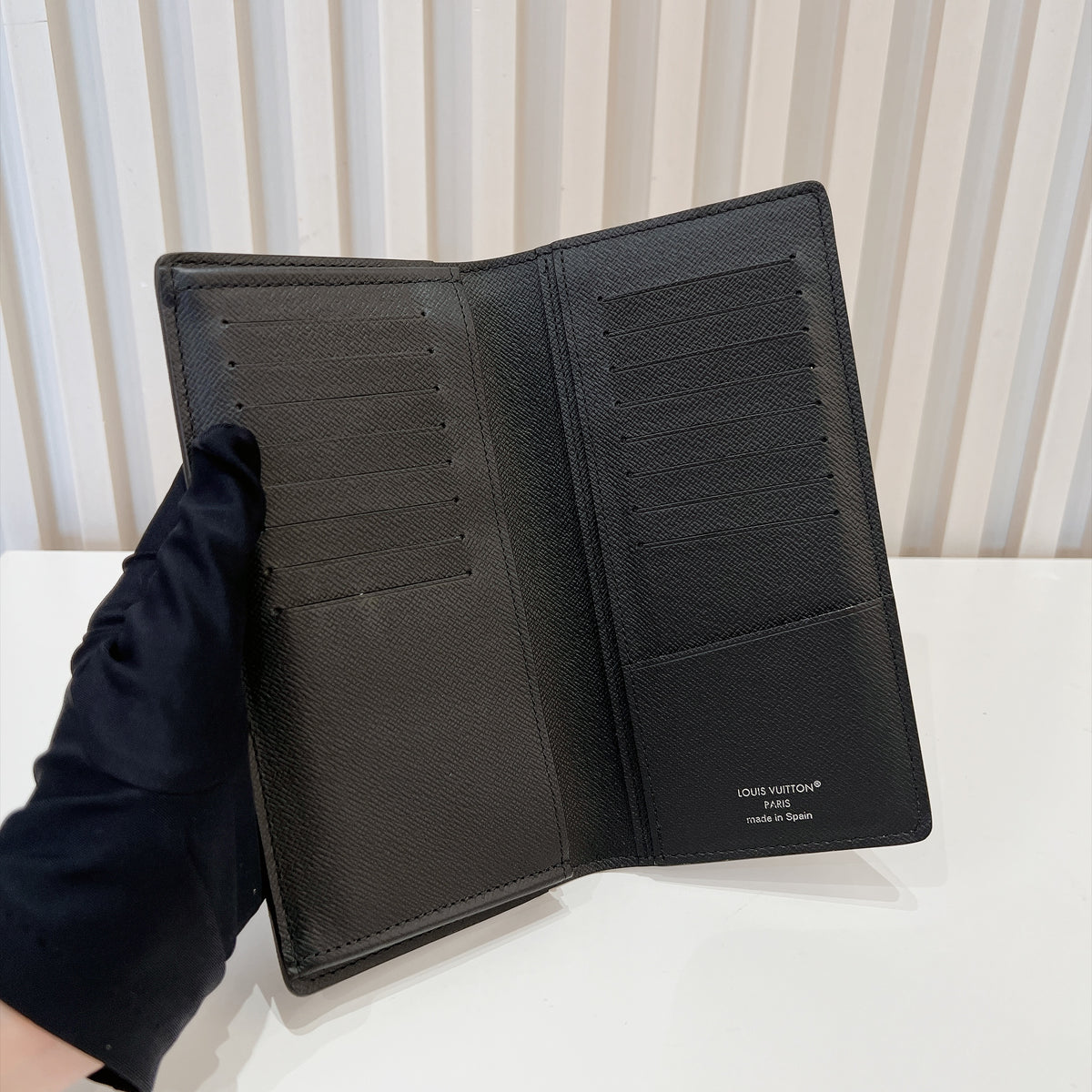LV Brazza Wallet in Monogram Eclipse