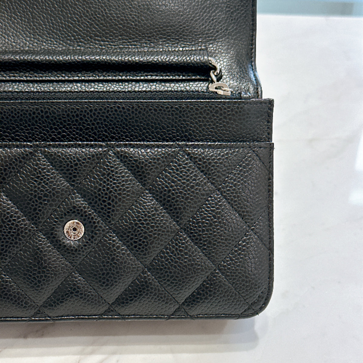 Chanel Wallet On Chain in Black Caviar SHW